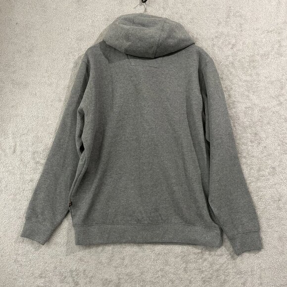 New Men's CATERPILLAR Size Large Gray CAT Logo Heavyweight Hoodie Sweatshirt - Picture 2 of 7